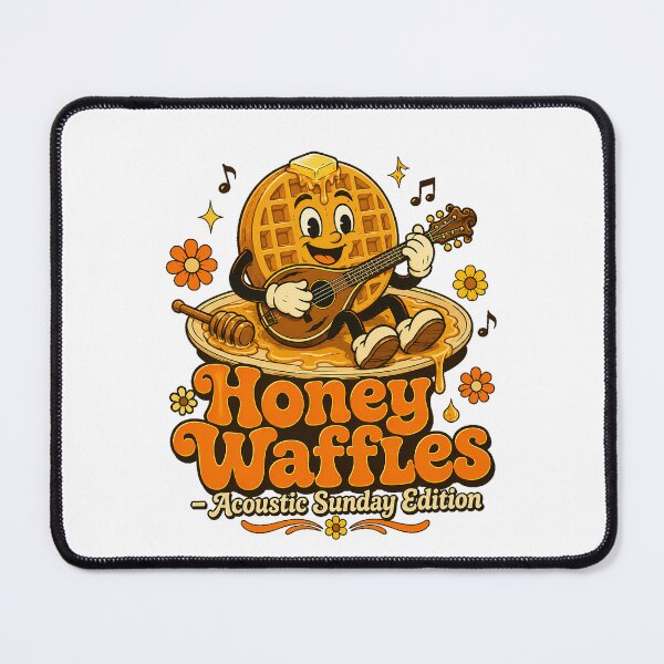 Item preview, Waffle Acoustic Guitar Mascot Sunday Brunch Music designed and sold by chattsuede.