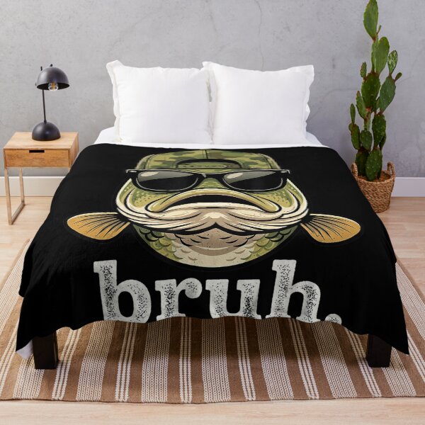 Item preview, Bruh Bass Fishing Fisherman Angler designed and sold by ZadehsiGG.