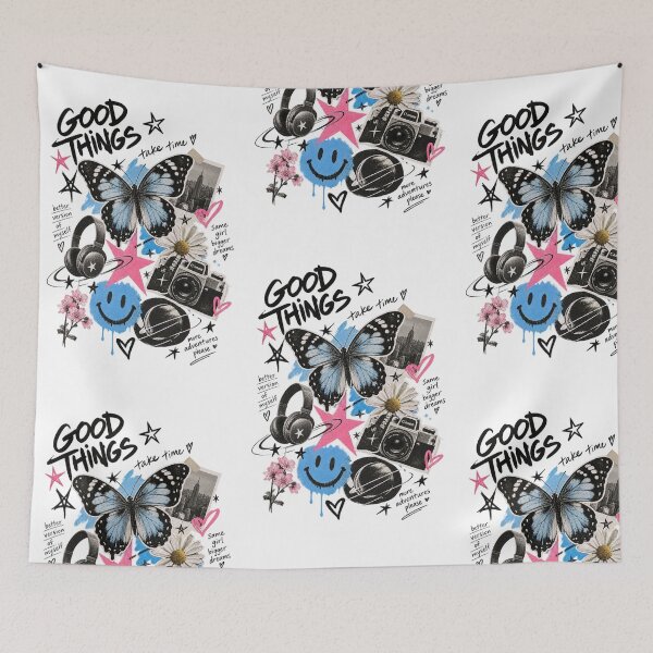 Item preview, Y2K Butterfly Dreamer Graphic T-Shirt | Retro Scrapbook Aesthetic designed and sold by EdgeSphere.
