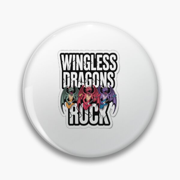 Item preview, Wingless Dragons Rock – Metal Dragon Guitar Sticker designed and sold by Imaginarium of Chaos falcon88 .