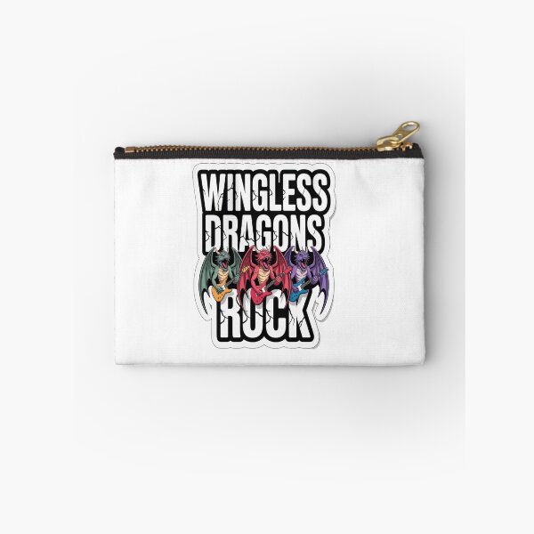 Item preview, Wingless Dragons Rock – Metal Dragon Guitar Sticker designed and sold by Imaginarium of Chaos falcon88 .