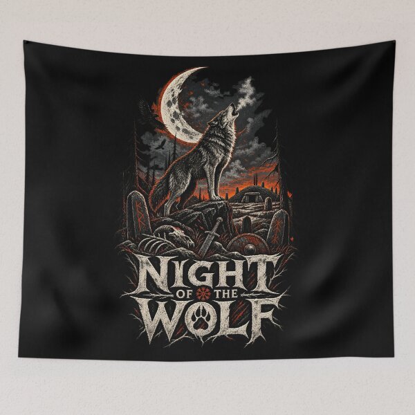 Item preview, Night of the Wolf – Norse Viking Wolf Moon Dark Nordic Mythology designed and sold by R3XFORGE.