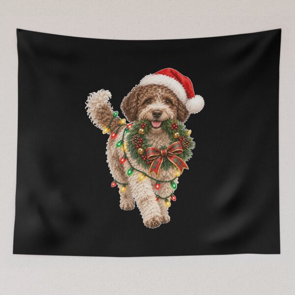 Item preview, Lagotto Romagnolo Christmas Wreath Decoration Xmas designed and sold by GenioFin.