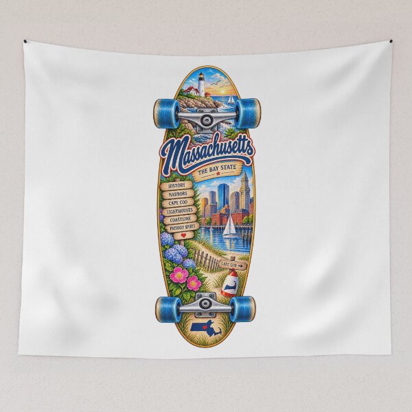 Item preview, Massachusetts Gen X Skateboard designed and sold by Whimspired By Paxx.