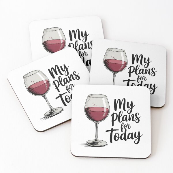 Item preview, My Plans For Today – Funny Wine Lover Drinking Design designed and sold by LoFizzy.