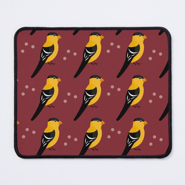 Item preview, American goldfinches on red designed and sold by reneesillus.