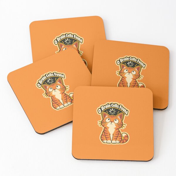 Item preview, 0 Brain Cells Found Orange Cat Meme designed and sold by KAYJAY DESIGNS.
