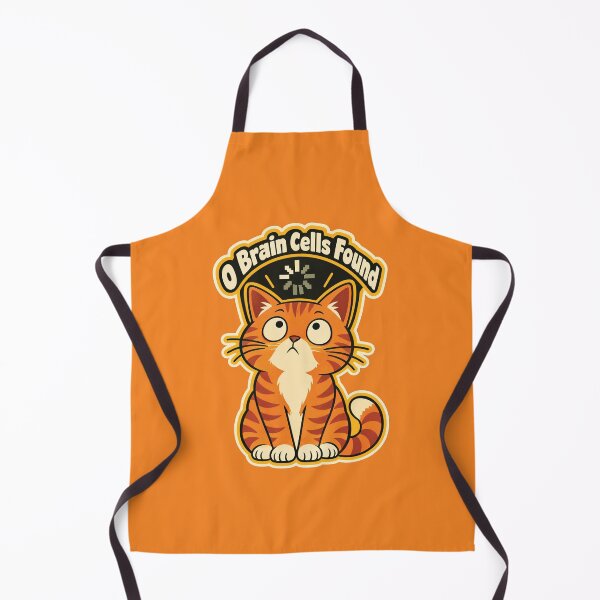 Item preview, 0 Brain Cells Found Orange Cat Meme designed and sold by KAYJAY DESIGNS.