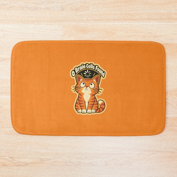 Item preview, 0 Brain Cells Found Orange Cat Meme designed and sold by KAYJAY DESIGNS.