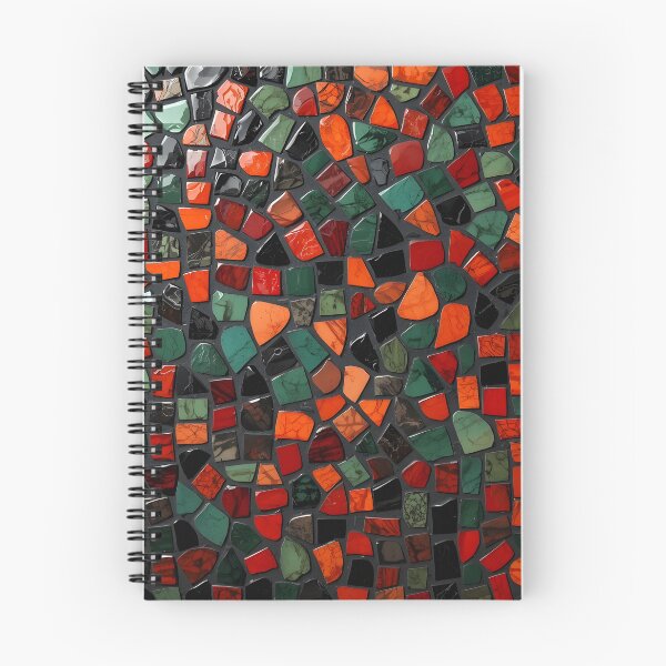 Item preview, Gaudi Inspired Red Green Black Broken Tile Mosaic Print designed and sold by GrinGalore.