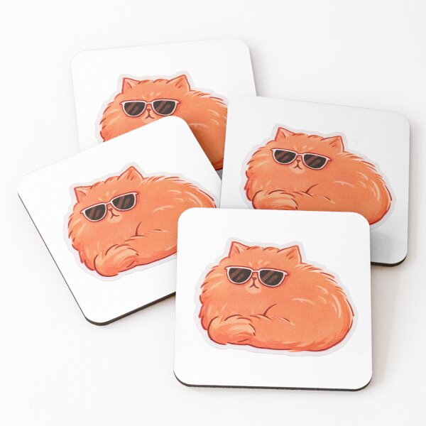 Item preview, Cool Fluffy Cat with Sunglasses Funny Kitty designed and sold by NicolasGlowArt.