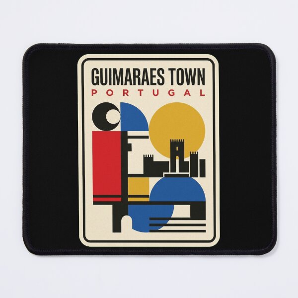 Item preview, Retro Guimaraes Town Bauhaus Geometric Skyline designed and sold by k3rstman1.