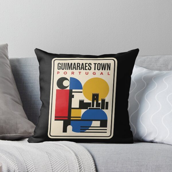Item preview, Retro Guimaraes Town Bauhaus Geometric Skyline designed and sold by k3rstman1.