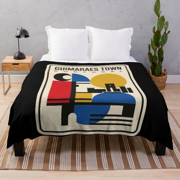 Item preview, Retro Guimaraes Town Bauhaus Geometric Skyline designed and sold by k3rstman1.