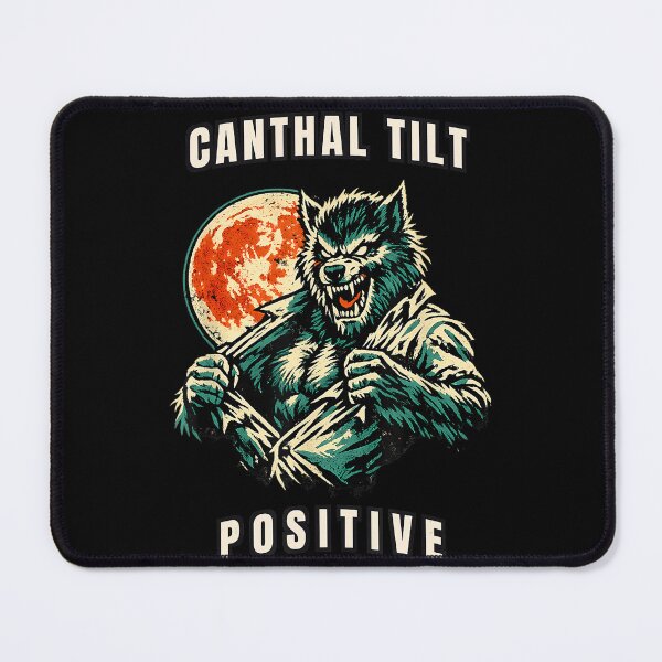 Item preview, Canthal Tilt Positive Werewolf Aesthetics Looksmaxxing Meme designed and sold by ZadehsiGG.