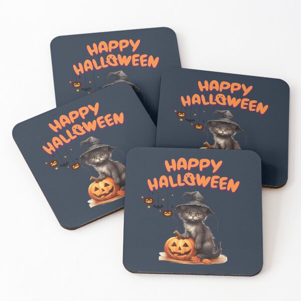 Item preview, Happy Halloween Cute Witchy Cat   designed and sold by MadeByMira.