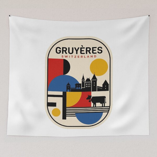 Item preview, Retro Gruyères Bauhaus Geometric Skyline designed and sold by k3rstman1.