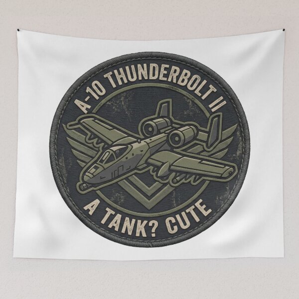 Item preview, A-10 Warthog Tank Cute Tactical Humor Emblem designed and sold by ArtDreams92.