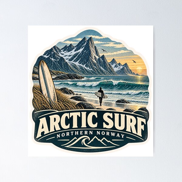 Item preview, Arctic Surf – Northern Norway Surf Adventure | Vintage Coastal Travel designed and sold by ChicClicker.