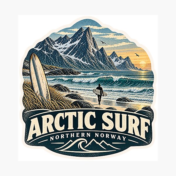 Item preview, Arctic Surf – Northern Norway Surf Adventure | Vintage Coastal Travel designed and sold by ChicClicker.