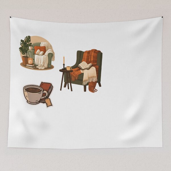 Item preview, Cozy Reading Nook Book Lover Aesthetic designed and sold by NicolasGlowArt.