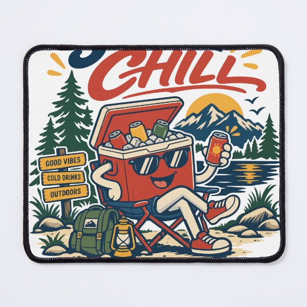 Item preview, Stay Chill, Life’s Better When It’s Cold – Camping Cooler designed and sold by Summit Folk Studio.