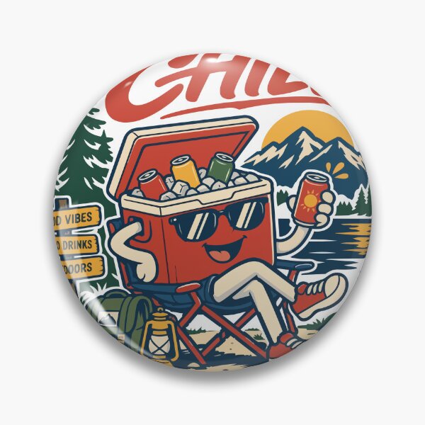 Item preview, Stay Chill, Life’s Better When It’s Cold – Camping Cooler designed and sold by Summit Folk Studio.