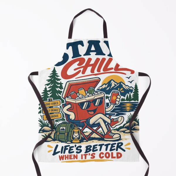 Item preview, Stay Chill, Life’s Better When It’s Cold – Camping Cooler designed and sold by Summit Folk Studio.