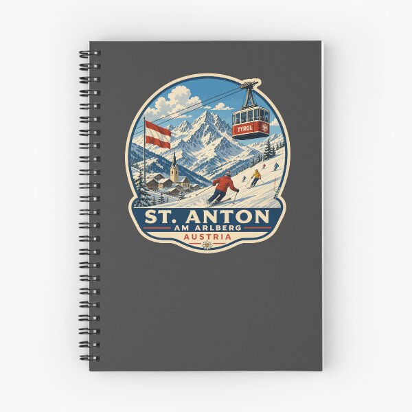 Item preview, St Anton am Arlberg, St. Anton Austria Tyrol Ski Sticker TShirt 05 designed and sold by OuterShellUK.