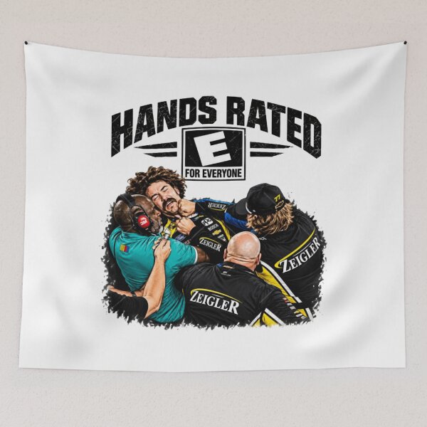Item preview, Ryan Blaney vs Carson Hocevar Hands Rated E Racing designed and sold by bretportmarow.