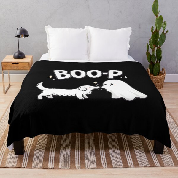 Item preview, Cute Dog Booping Ghost Halloween Boo-p Design designed and sold by SoyLamderma.