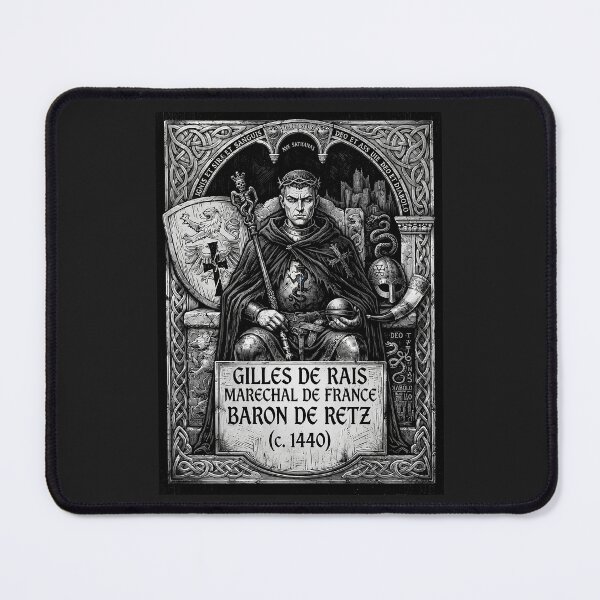 Item preview, Gilles de Rais - Marechal de France | Dark Medieval Stained Glass Art designed and sold by Marginalia Workshop.