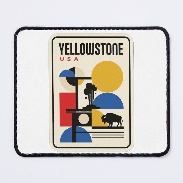Item preview, Retro Yellowstone Bauhaus Geometric Skyline designed and sold by k3rstman1.