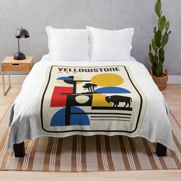 Item preview, Retro Yellowstone Bauhaus Geometric Skyline designed and sold by k3rstman1.