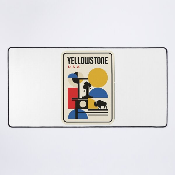 Item preview, Retro Yellowstone Bauhaus Geometric Skyline designed and sold by k3rstman1.