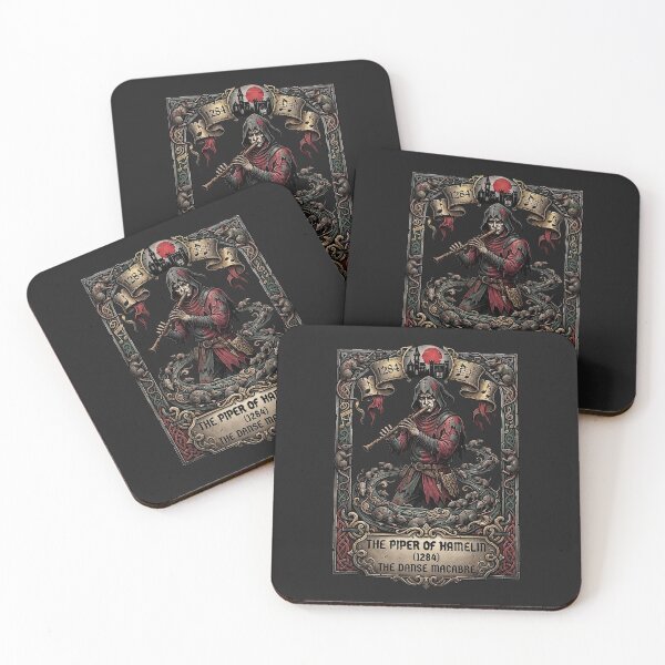 Item preview, The Piper of Hamelin (1284) | The Danse Macabre | Dark Gothic Rat Catcher Art designed and sold by Marginalia Workshop.