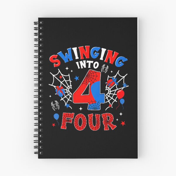 Item preview, Swinging Into Four Spider Fourth Birthday Celebration designed and sold by OddPopARt.
