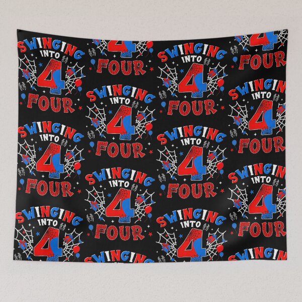 Item preview, Swinging Into Four Spider Fourth Birthday Celebration designed and sold by OddPopARt.