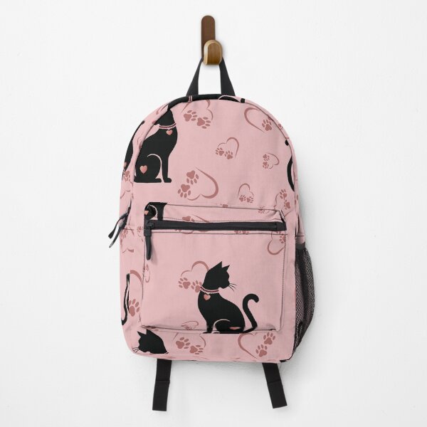 Item preview, Black Cat Silhouette with Heart Seamless Pattern designed and sold by prapapon.