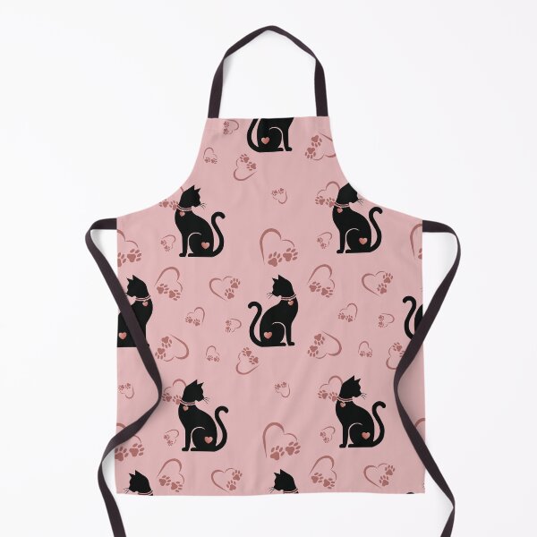 Item preview, Black Cat Silhouette with Heart Seamless Pattern designed and sold by prapapon.