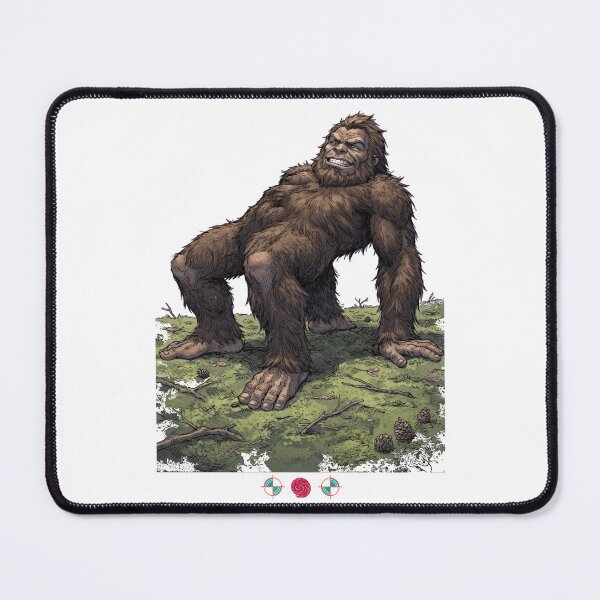 Item preview, Funny Grumpy Bigfoot Doing Yoga Bridge Pose Sasquatch designed and sold by Whimsy Trail Co.