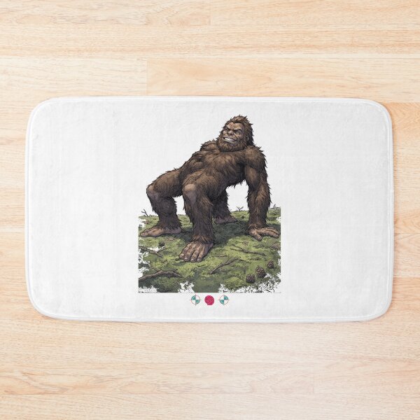 Item preview, Funny Grumpy Bigfoot Doing Yoga Bridge Pose Sasquatch designed and sold by Whimsy Trail Co.