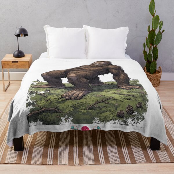 Item preview, Funny Grumpy Bigfoot Doing Yoga Bridge Pose Sasquatch designed and sold by Whimsy Trail Co.