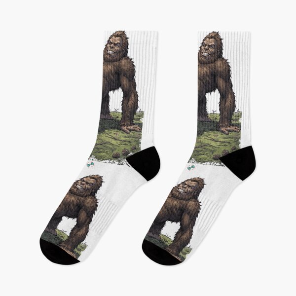 Item preview, Funny Grumpy Bigfoot Doing Yoga Bridge Pose Sasquatch designed and sold by Whimsy Trail Co.