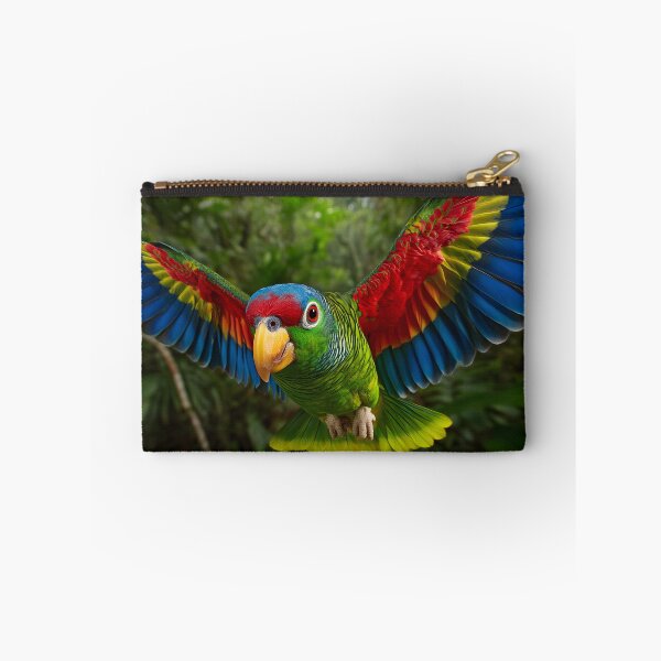 Item preview, Vibrant Parrot in Mid-Flight Jungle Scene Display designed and sold by Artessie.
