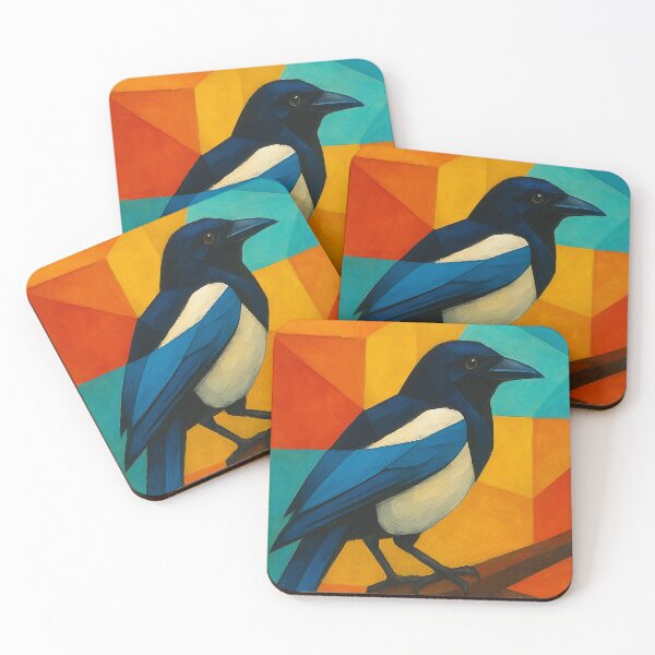 Item preview, Magpie bird - a Geometric illustration. designed and sold by GalleryKauffeld.