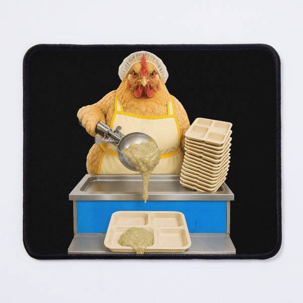 Item preview, Funny Chicken Lunch Lady School Cafeteria designed and sold by ZadehsiGG.