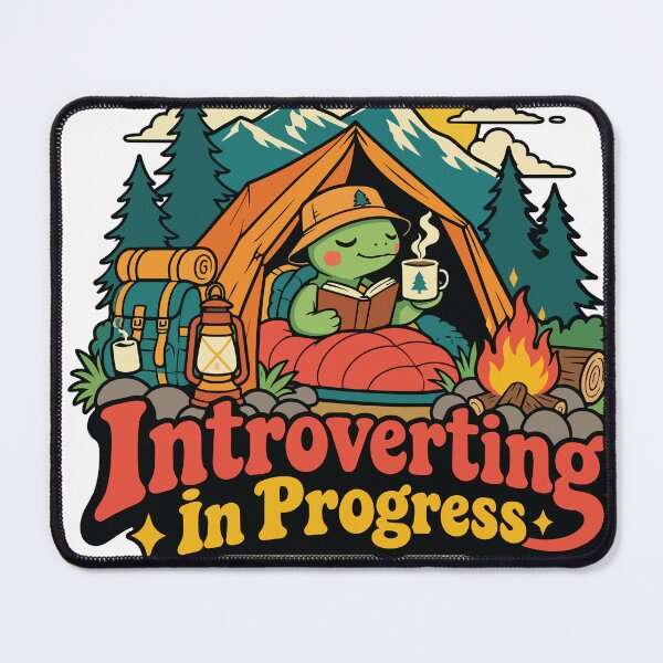 Item preview, Introverting in Progress Funny Frog Camping Humor designed and sold by Summit Folk Studio.