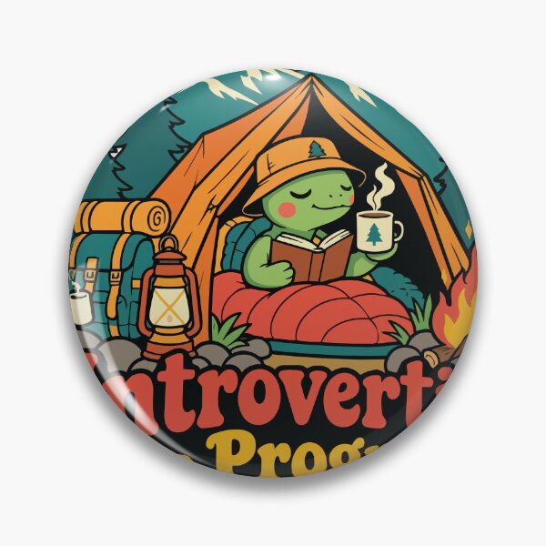 Item preview, Introverting in Progress Funny Frog Camping Humor designed and sold by Summit Folk Studio.