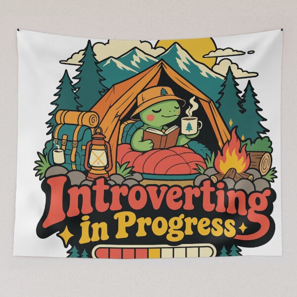Item preview, Introverting in Progress Funny Frog Camping Humor designed and sold by Summit Folk Studio.